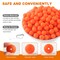 150 Pieces 15mm Silicone Beads, Silicone Beads for Keychain Making Bulk Silicone Beads for Bracelet Making Necklace Making and Round Silicone Beads for Pens(Orange)